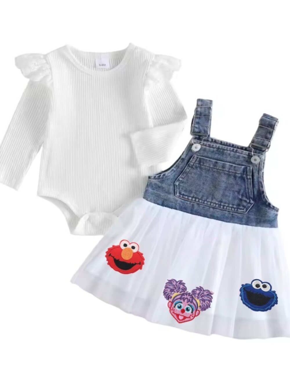 Abby Cadabby Dress Sesame Birthday Outfit Elmo Clothes Cookie Monster Skirt
